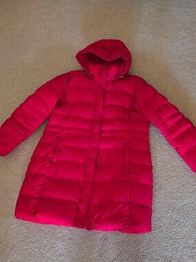 Like New Lands End Long Red Winter Coat (72)
